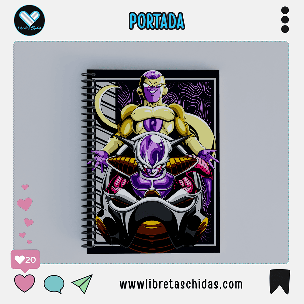 Libreta Freezer Dorado de Dragon Ball